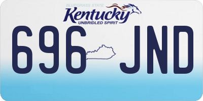 KY license plate 696JND