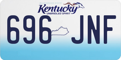 KY license plate 696JNF