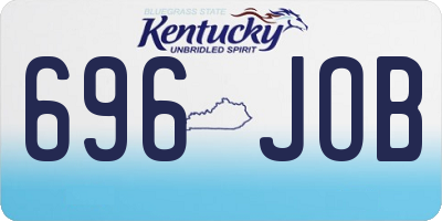 KY license plate 696JOB
