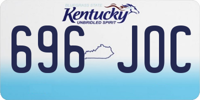 KY license plate 696JOC