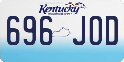 KY license plate 696JOD