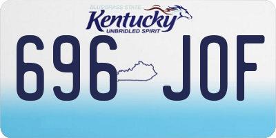 KY license plate 696JOF