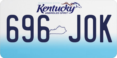 KY license plate 696JOK