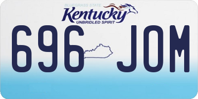 KY license plate 696JOM