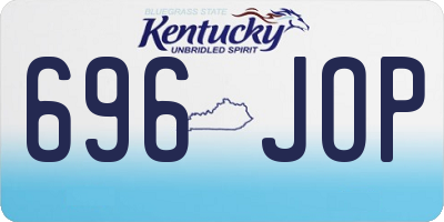 KY license plate 696JOP
