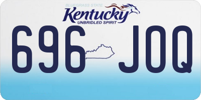 KY license plate 696JOQ
