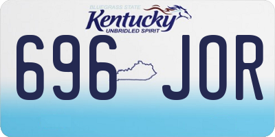 KY license plate 696JOR
