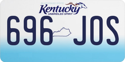 KY license plate 696JOS