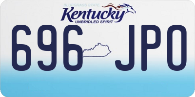 KY license plate 696JPO
