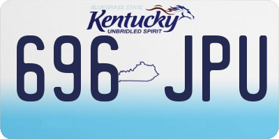 KY license plate 696JPU