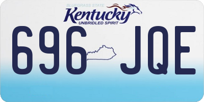 KY license plate 696JQE