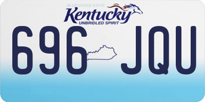 KY license plate 696JQU