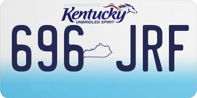 KY license plate 696JRF