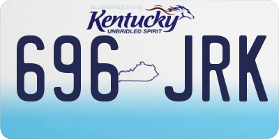 KY license plate 696JRK