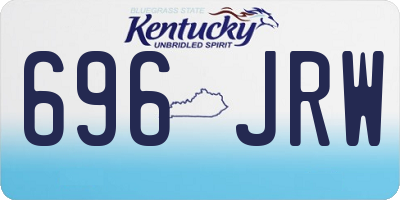 KY license plate 696JRW