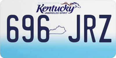 KY license plate 696JRZ