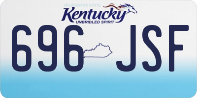 KY license plate 696JSF