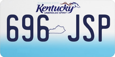 KY license plate 696JSP