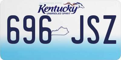 KY license plate 696JSZ