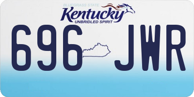 KY license plate 696JWR