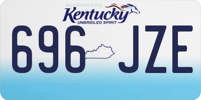 KY license plate 696JZE