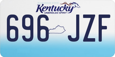 KY license plate 696JZF