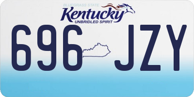 KY license plate 696JZY