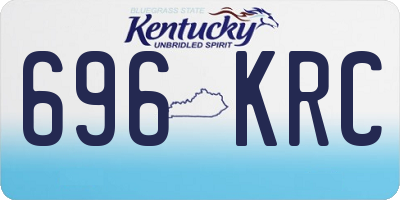 KY license plate 696KRC