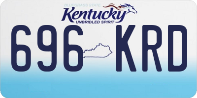 KY license plate 696KRD