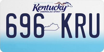 KY license plate 696KRU