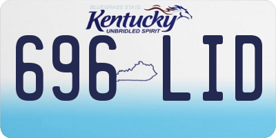 KY license plate 696LID