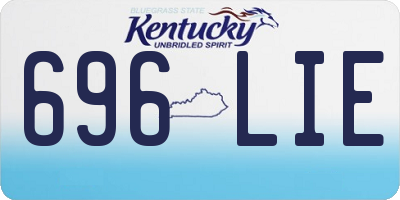 KY license plate 696LIE