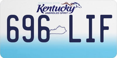 KY license plate 696LIF