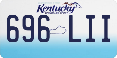KY license plate 696LII
