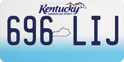 KY license plate 696LIJ