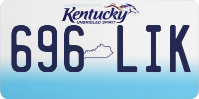 KY license plate 696LIK