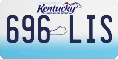 KY license plate 696LIS