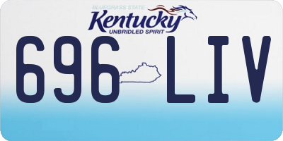 KY license plate 696LIV