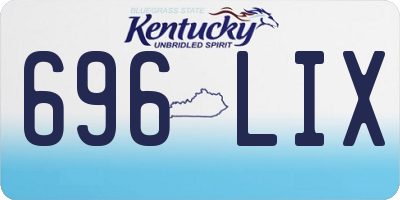 KY license plate 696LIX
