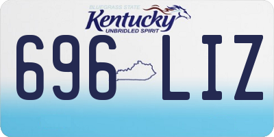 KY license plate 696LIZ