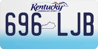 KY license plate 696LJB