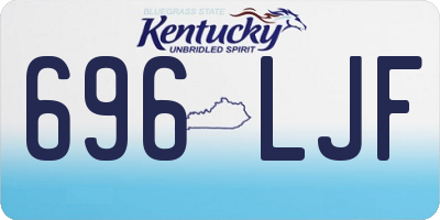 KY license plate 696LJF