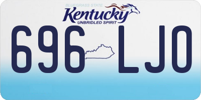 KY license plate 696LJO