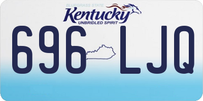 KY license plate 696LJQ