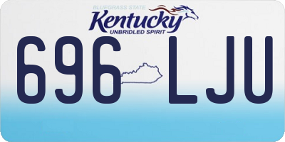 KY license plate 696LJU