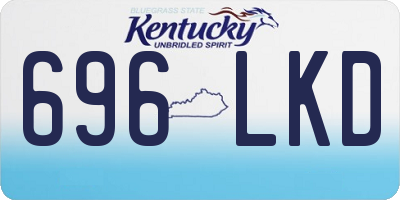 KY license plate 696LKD