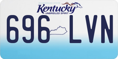 KY license plate 696LVN