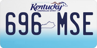 KY license plate 696MSE