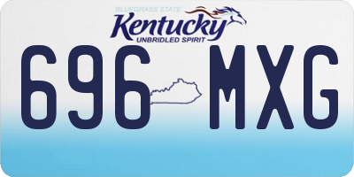 KY license plate 696MXG