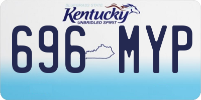 KY license plate 696MYP